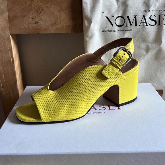 Nomasei Baghera shoes in embossed yellow size 39.5 eu (8.5 USA) - Picture 2 of 9